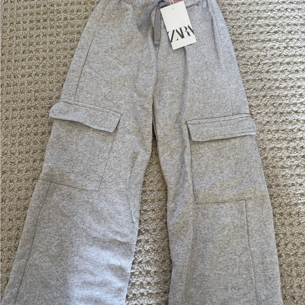 Zara Kids Light Gray Joggers with Pockets